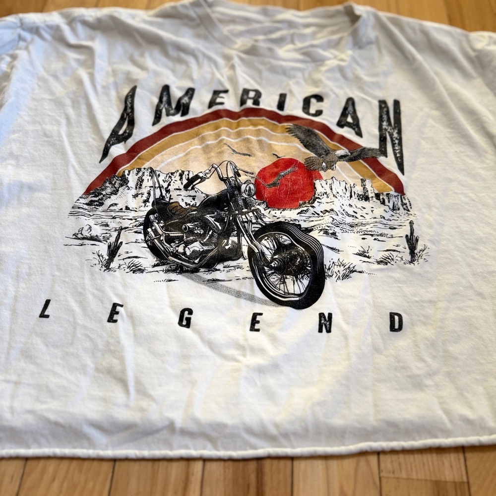American Legend White Crop Top Size L